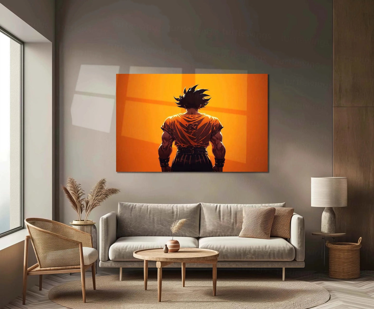 Anime Metal Poster | Goku – Super Saiyan Power Unleashed | Dragon Ball Anime Metal Frame | Ultimate Saiyan Strength Wall Art - TURTLEWINGS