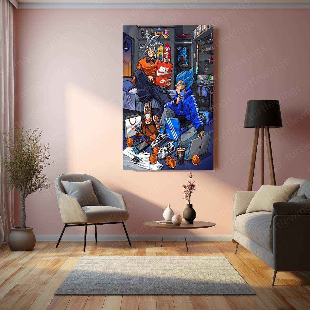 Goku x Vegeta Metal Poster – Ultimate dbz Rivalry Art | Saiyan Power Wall Decor - TURTLEWINGS