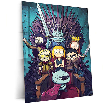 Game of Thrones Cartoon-style Wall Art – Adventure Time Inspired, Iconic Characters - TURTLEWINGS