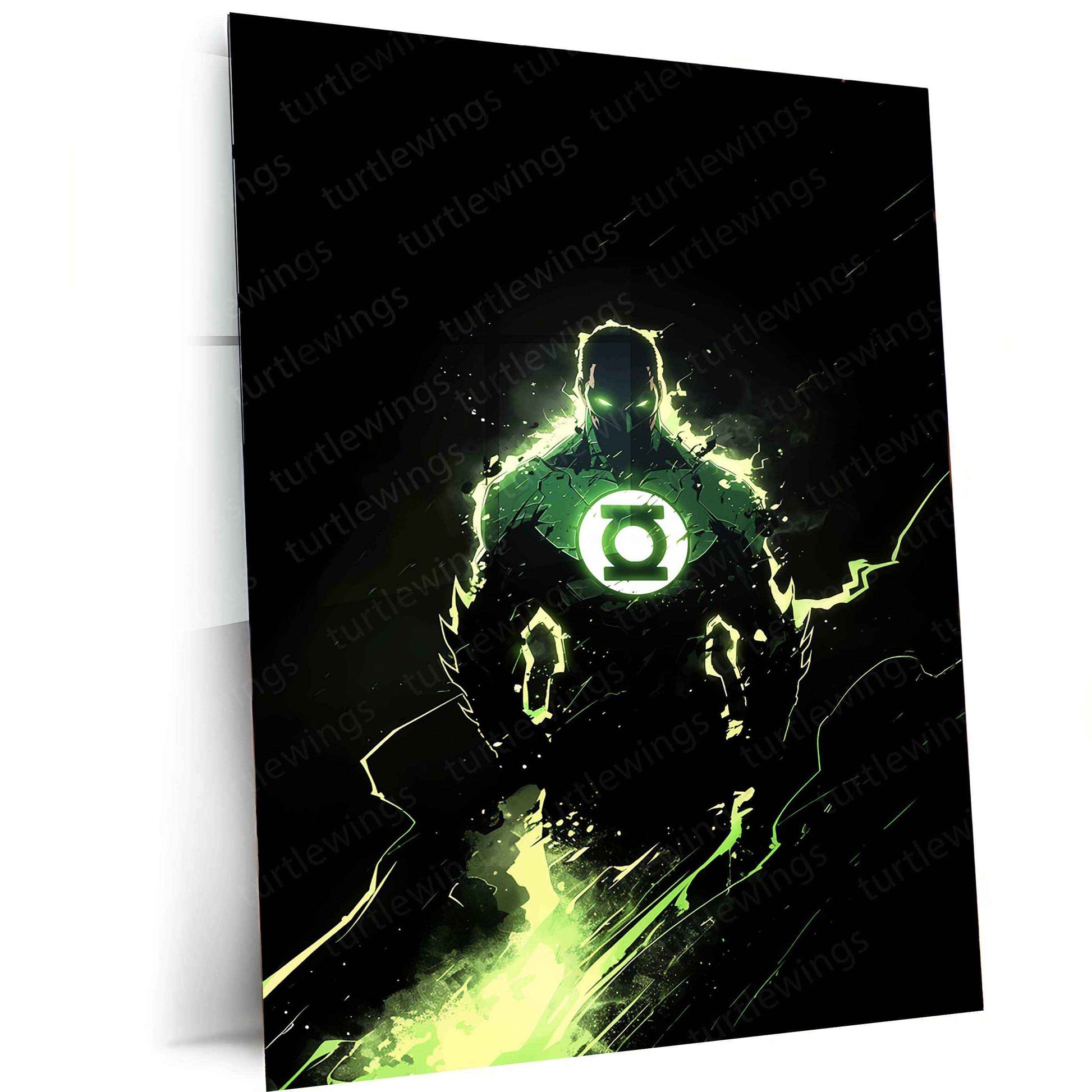 Green Lantern Metal Poster – Iconic DC Superhero Art | Powerful Lantern Corps Wall Decor - TURTLEWINGS