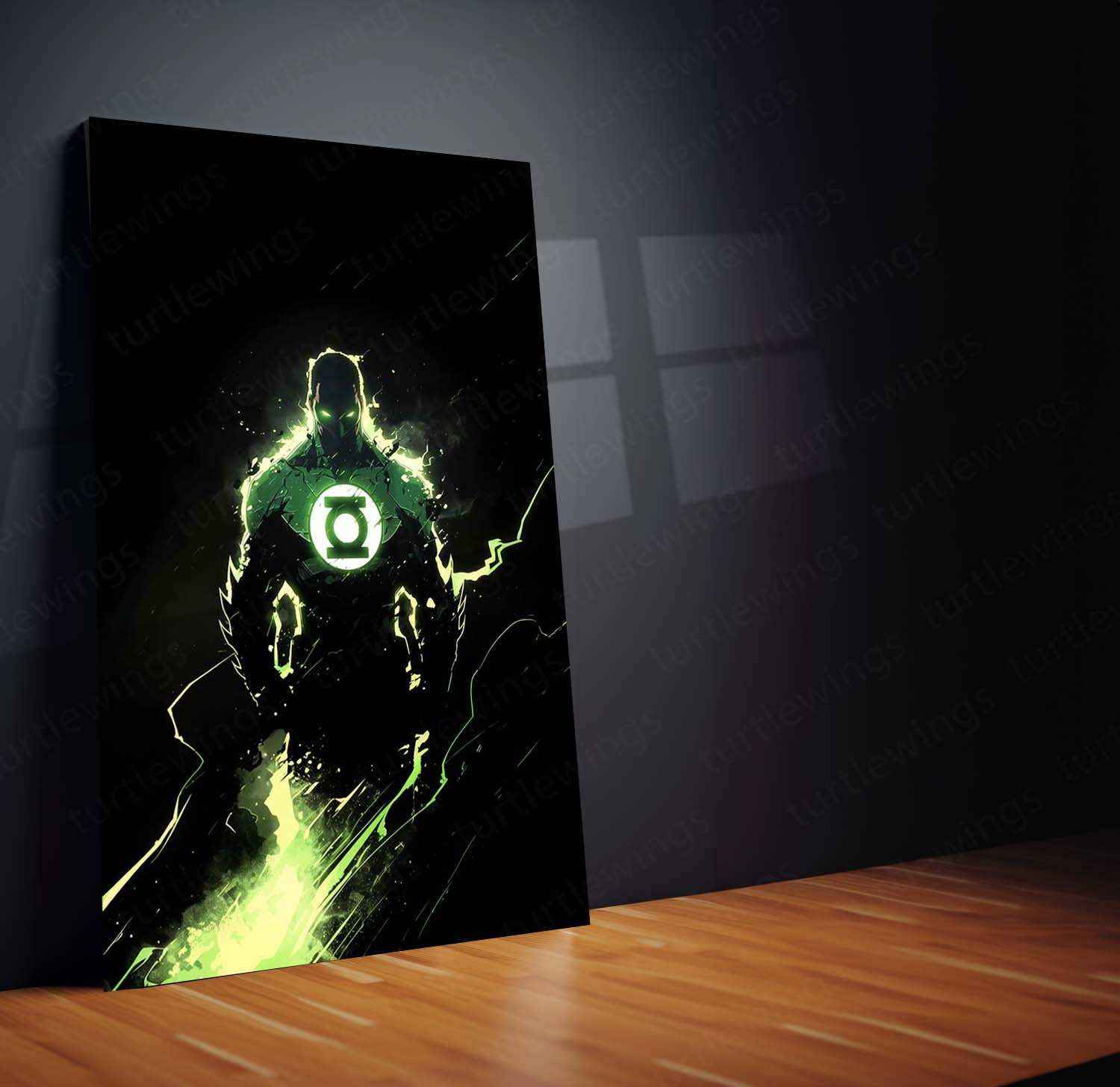 Green Lantern Metal Poster – Iconic DC Superhero Art | Powerful Lantern Corps Wall Decor - TURTLEWINGS