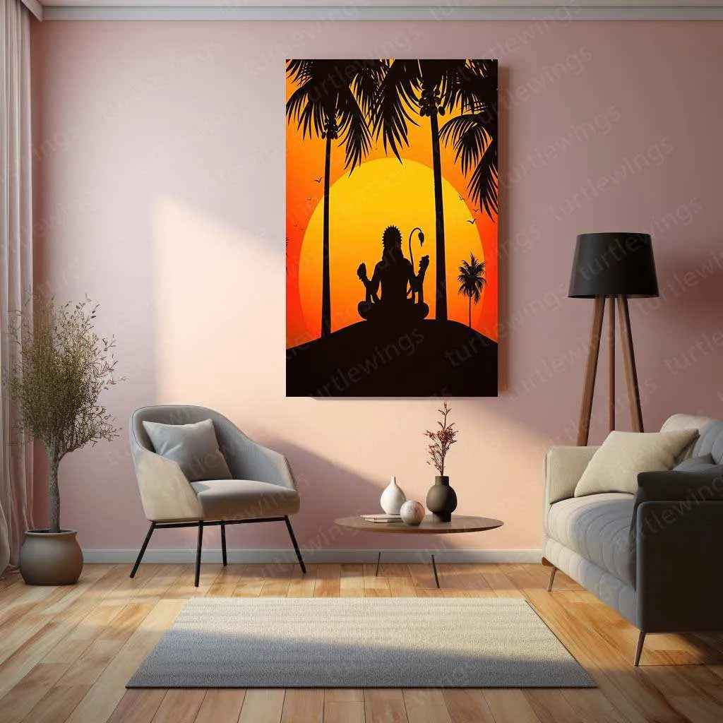 hanuman metal print - TURTLEWINGS