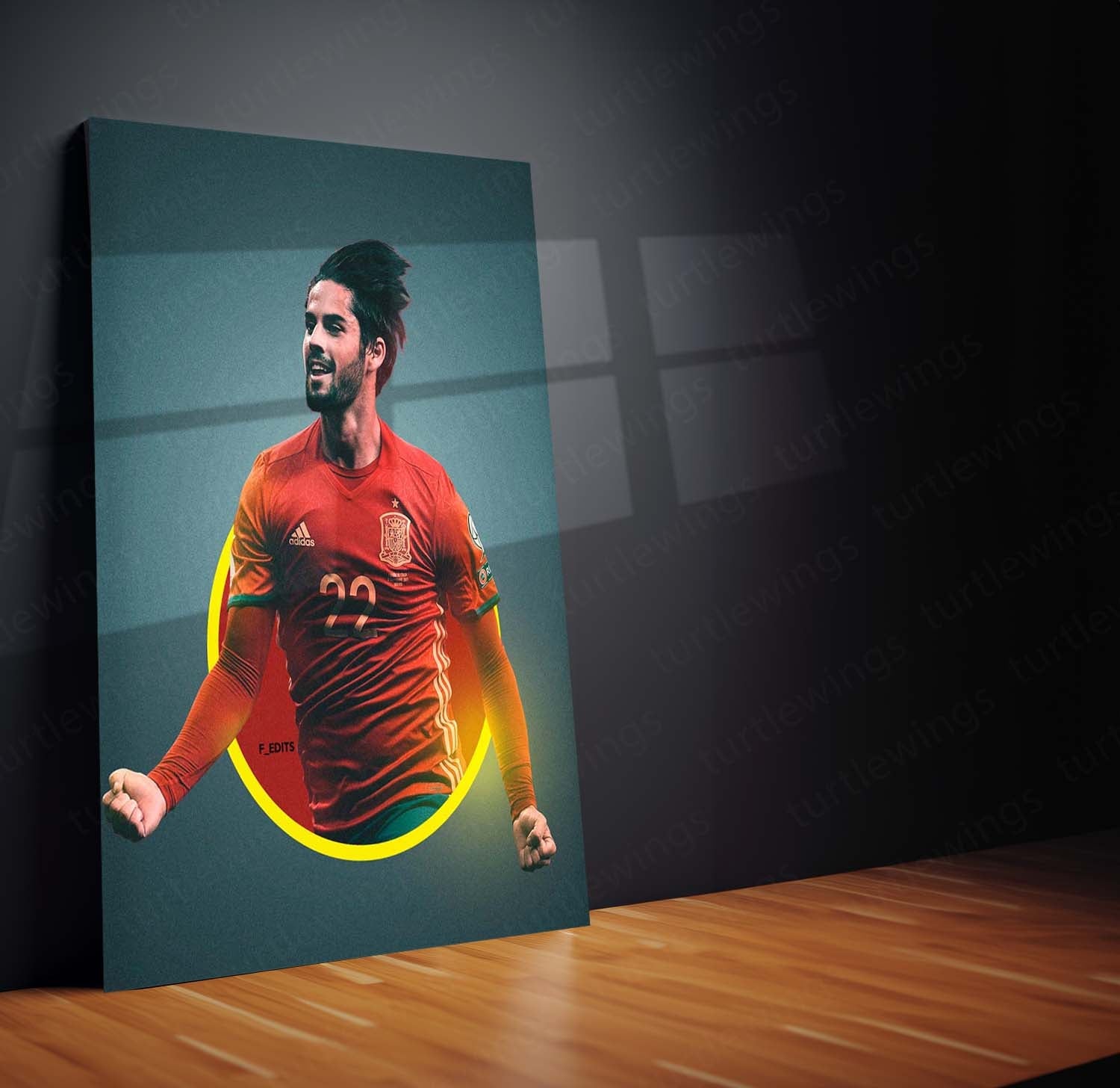Harry Kane England x Big Ben – Metal Frame | London-Themed Football Wall Art 01 - TURTLEWINGS