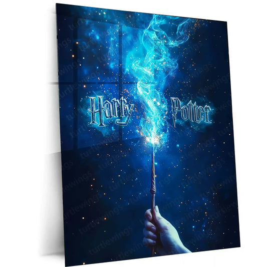 Movies Metal Poster | Harry Potter Wand Metal Poster | Iconic Wand Design Wall Art for Fans - TURTLEWINGS