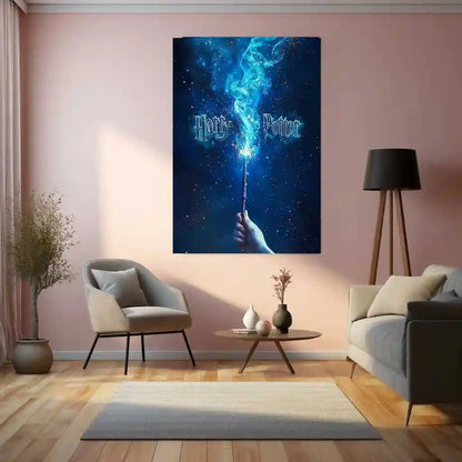 Movies Metal Poster | Harry Potter Wand Metal Poster | Iconic Wand Design Wall Art for Fans - TURTLEWINGS