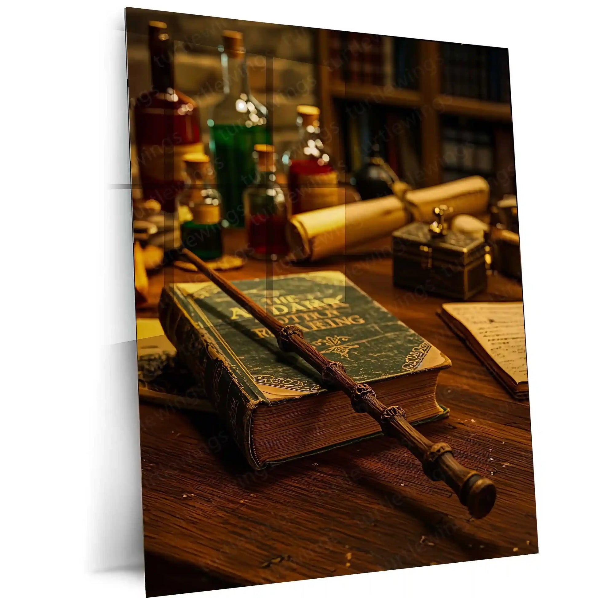 Movies Metal Poster | Harry Potter Wand Metal Poster | Iconic Wand Design Wall Art for Fans 01 - TURTLEWINGS