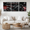 Bike Metal Poster Set of 3 | Suzuki Hayabusa Speed Beast Triptych Wall Art