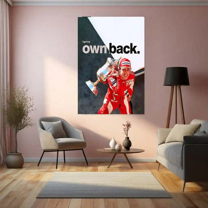 Quote Metal Poster | Fernando Alonso – I Got My Own Back Metal Frame Comeback Grit & Self-Belief Formula 1 Wall Art | Champion Resilience Quote Metal Poster - TURTLEWINGS