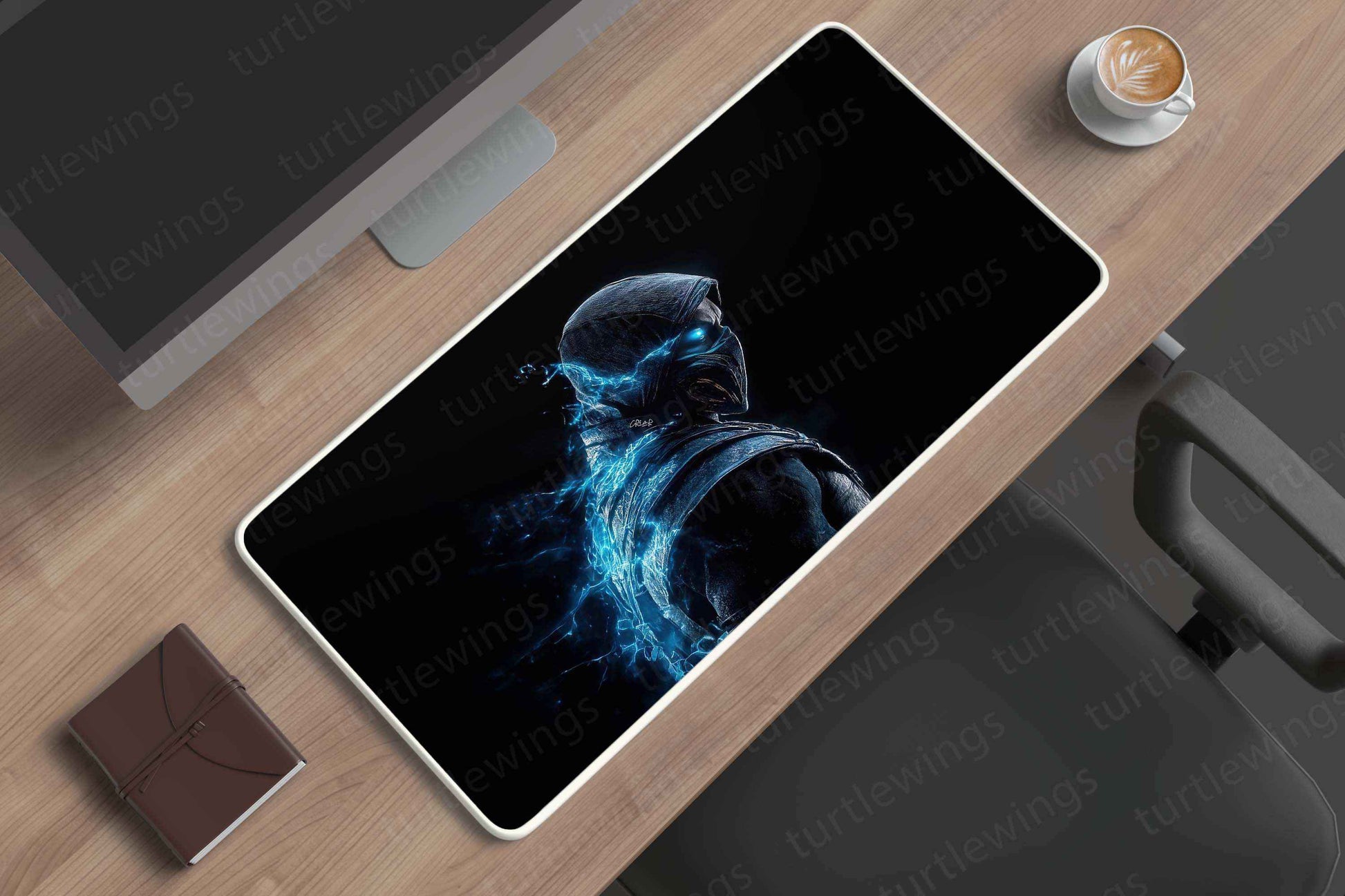 Icy Warrior Sub-Zero Mortal Kombat Legend Deskmat - TURTLEWINGS