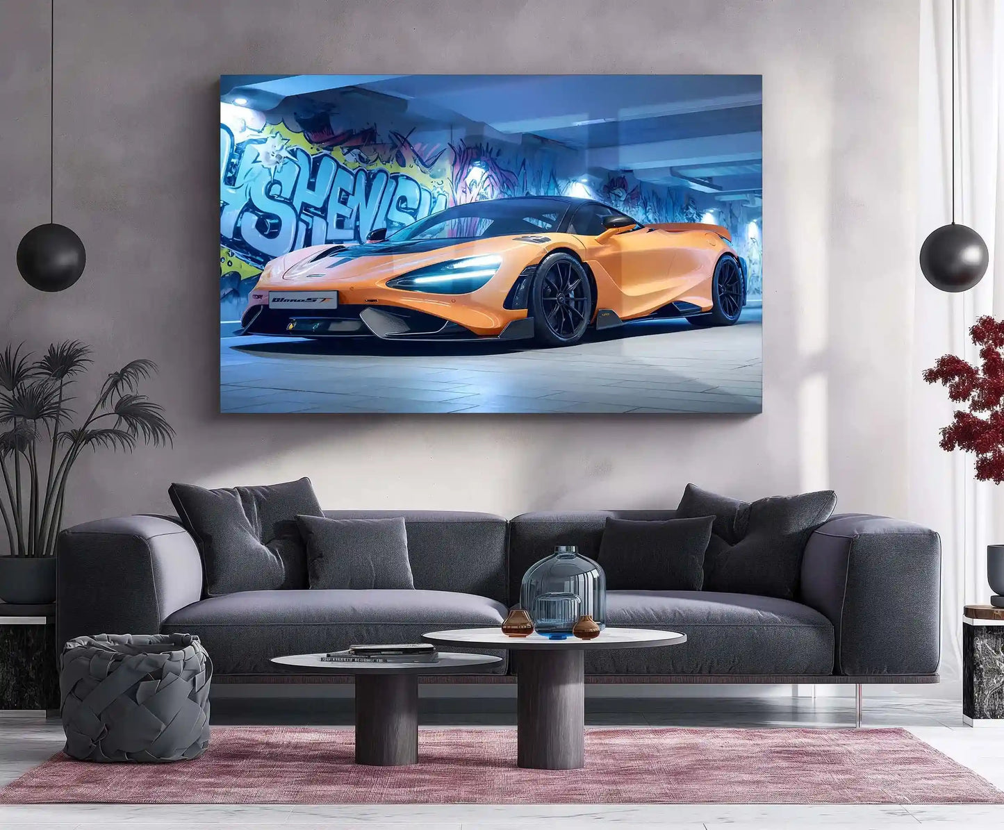 LED | 🚀 McLaren 765LT Neon LED Metal Poster | Limited-Track Edition Supercar Wall Art - TURTLEWINGS