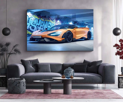 LED | 🚀 McLaren 765LT Neon LED Metal Poster | Limited-Track Edition Supercar Wall Art - TURTLEWINGS
