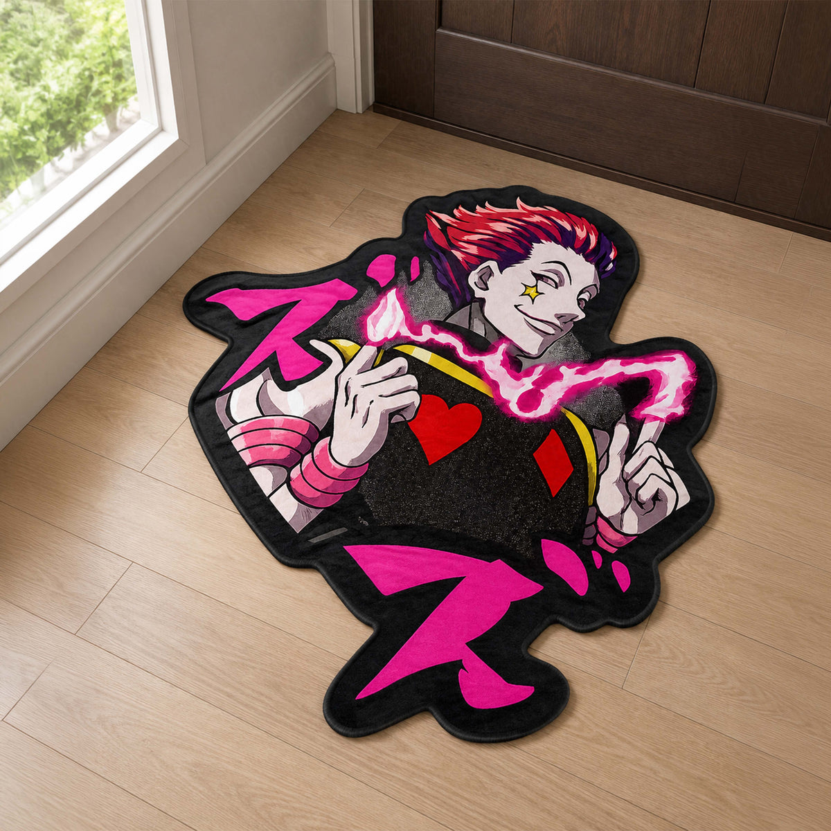 Hisoka Morow Cut-out Flat Rug | Hunter × Hunter Anime Flat Rug | Premium Magician Gaming Room Decor