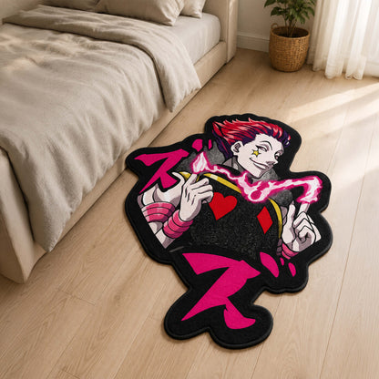 Hisoka Morow Cut-out Flat Rug | Hunter × Hunter Anime Flat Rug | Premium Magician Gaming Room Decor