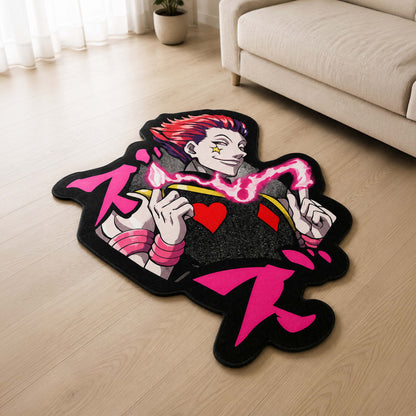 Hisoka Morow Cut-out Flat Rug | Hunter × Hunter Anime Flat Rug | Premium Magician Gaming Room Decor
