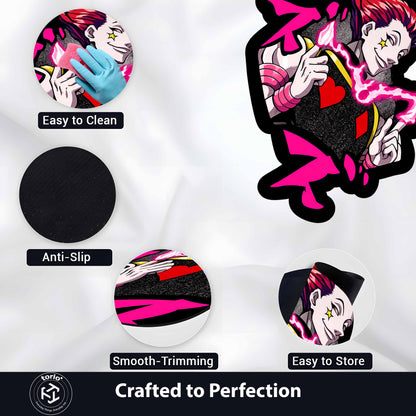 Hisoka Morow Cut-out Flat Rug | Hunter × Hunter Anime Flat Rug | Premium Magician Gaming Room Decor