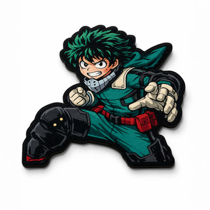 Izuku Midoriya (Deku) Action Pose Cut-out Flat Rug | My Hero Academia Anime Flat Rug | Premium Hero Gaming Room Decor