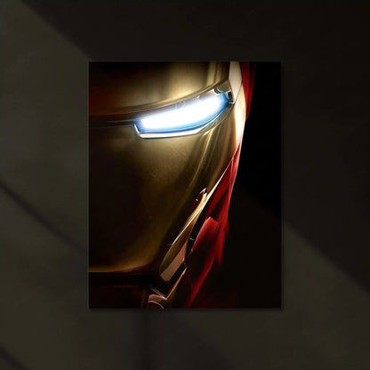 Iron Man Helmet Neon LED Metal Poster â Iconic Marvel Superhero Wall Art - TURTLEWINGS