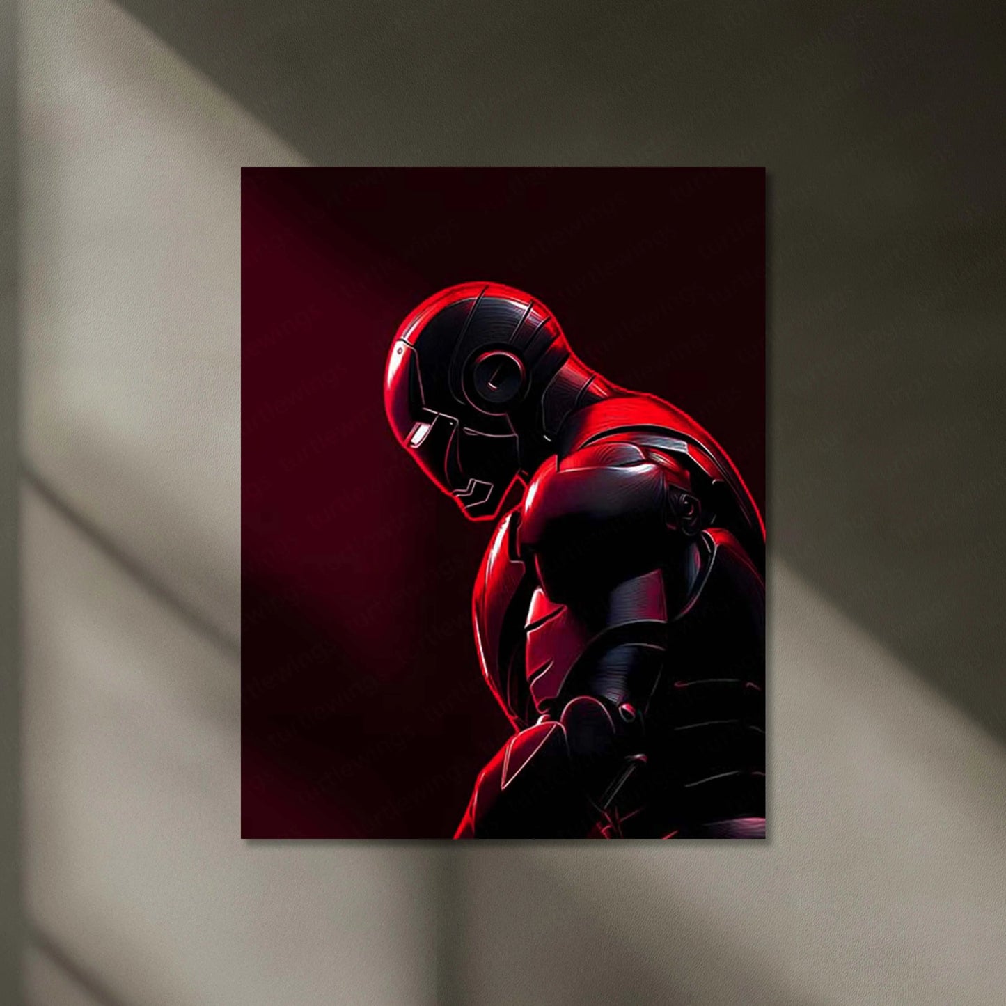 Iron Man Neon LED Frame | Avengers Marvel Superhero Wall Art | Futuristic Arc Reactor Design - TURTLEWINGS