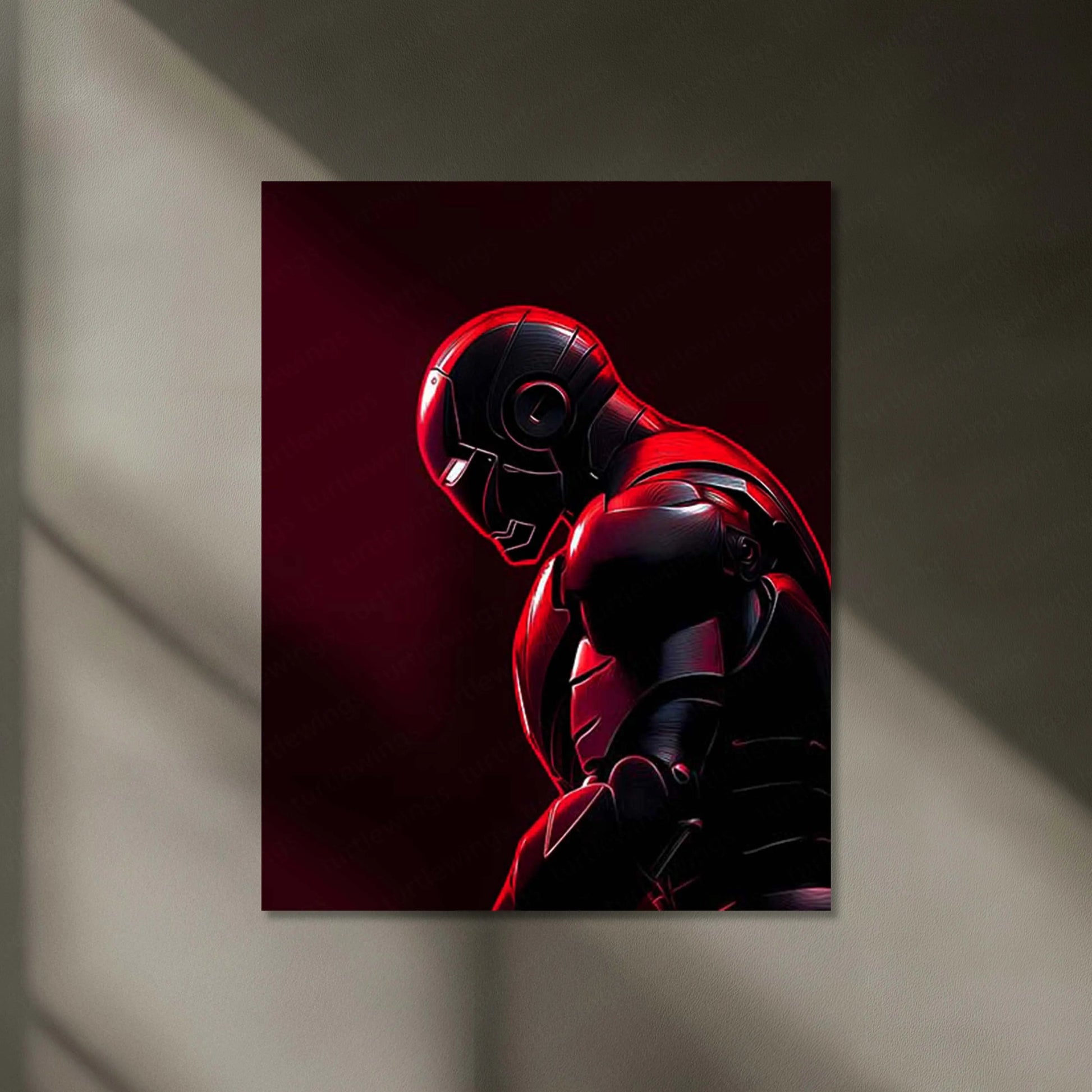 Iron Man Neon LED Frame | Avengers Marvel Superhero Wall Art | Futuristic Arc Reactor Design - TURTLEWINGS