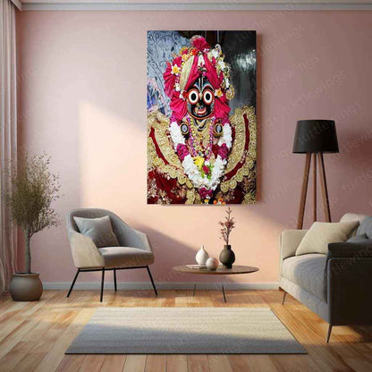 ISKCON Krishna Metal Poster – Divine Lord Krishna Art | Spiritual Hindu Wall Decor - TURTLEWINGS