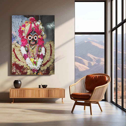 ISKCON Krishna Metal Poster – Divine Lord Krishna Art | Spiritual Hindu Wall Decor - TURTLEWINGS
