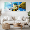 Anime Metal Poster Set of 3 | Izuku Midoriya Hero Academia Sky Triptych Wall Art