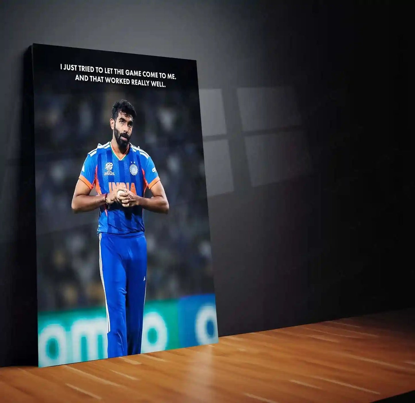 Cricket Metal Frame | Jasprit Bumrah – Let the Game Come to Me | ICC Men's T20 World Cup 2026 Metal Poster - TURTLEWINGS