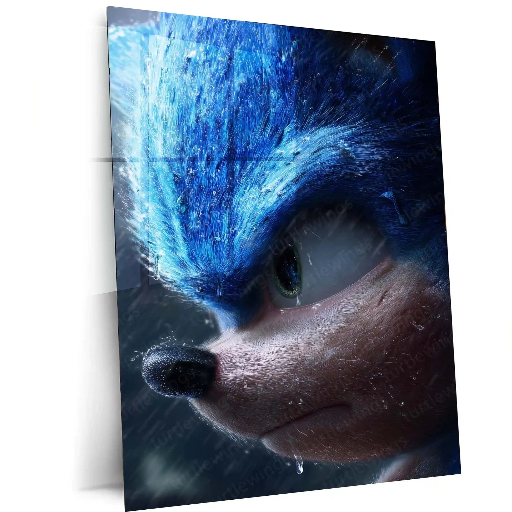 Anime Metal Poster | Close-Up Anime Face Metal Poster | Emotional Expression Wall Art | JCMarti-Inspired Aesthetic - TURTLEWINGS