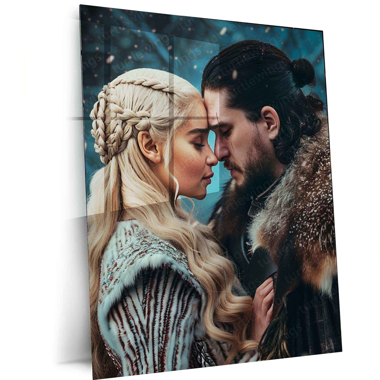 Jon Snow & Ygritte Metal Poster - TURTLEWINGS