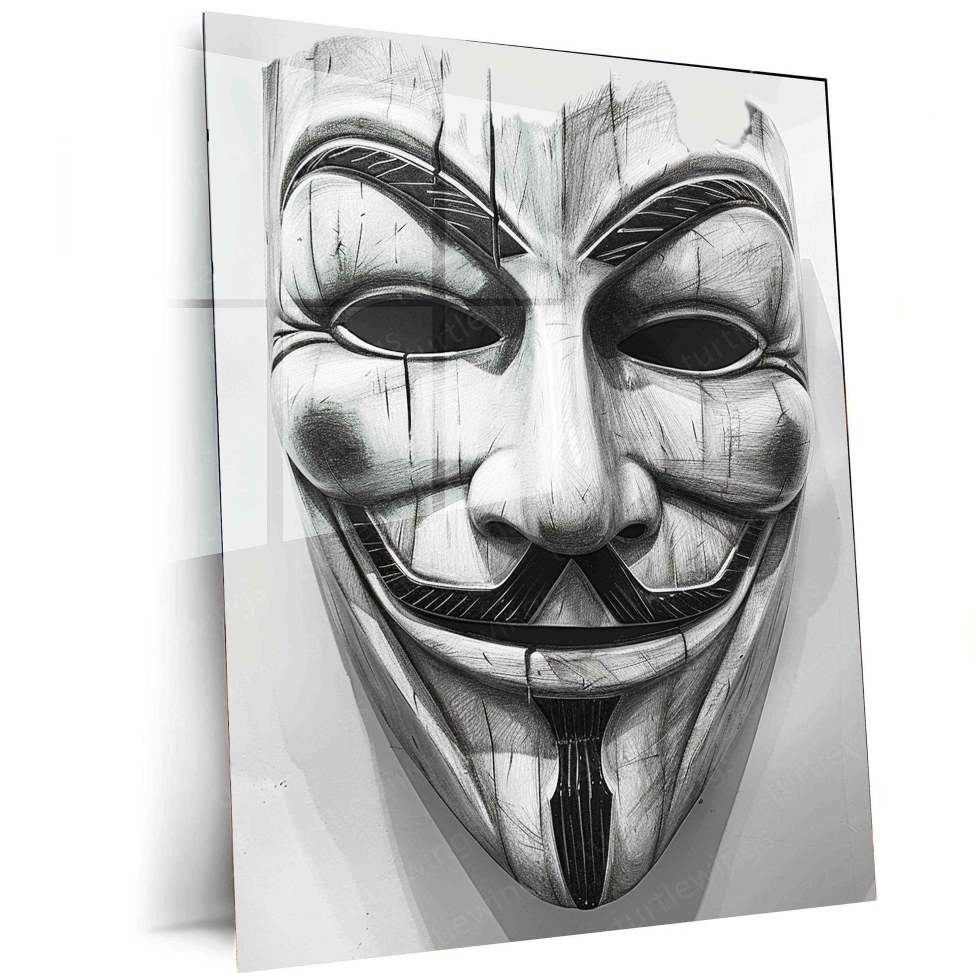 Joker Mask Metal Poster - TURTLEWINGS