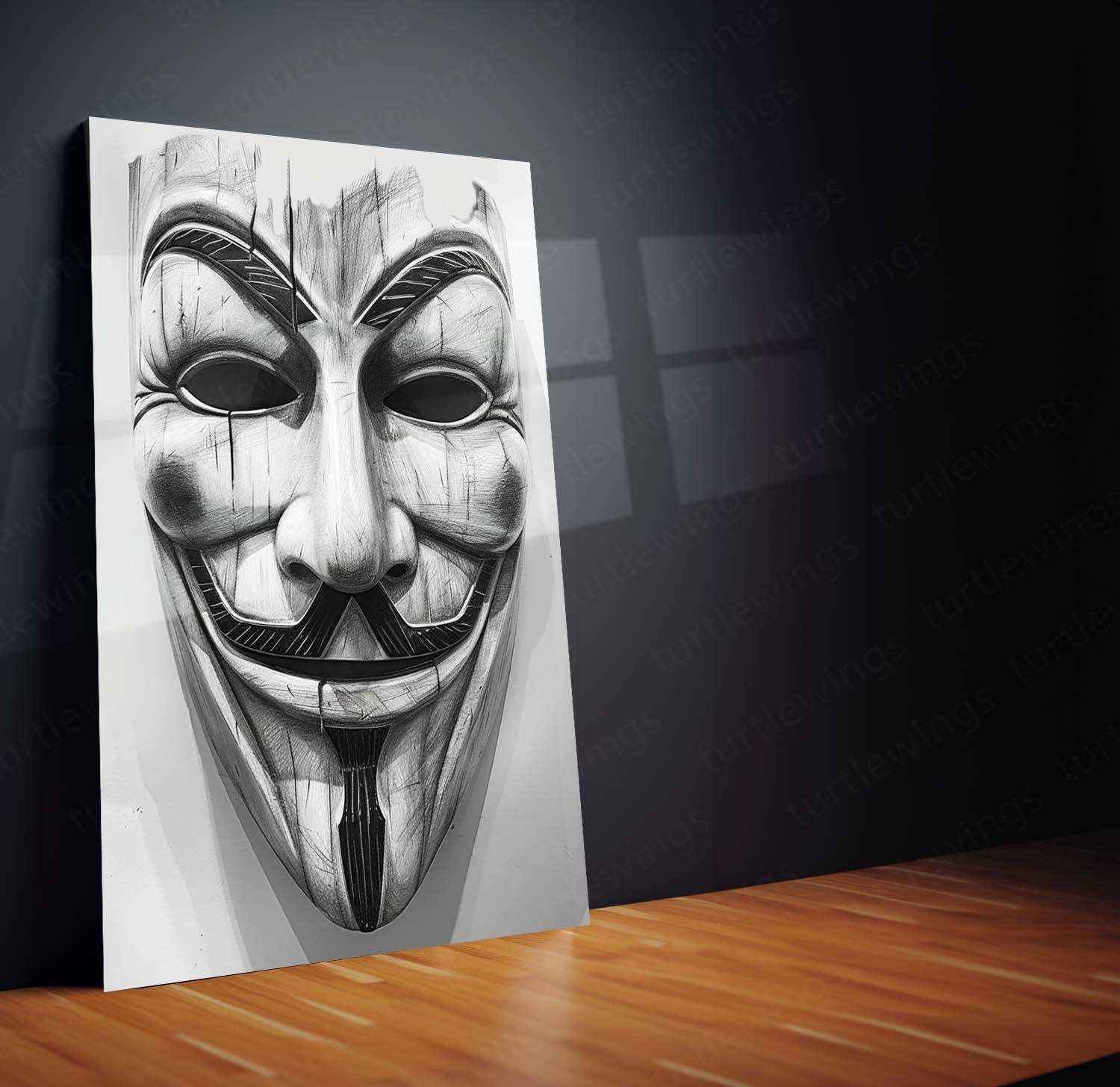 Joker Mask Metal Poster - TURTLEWINGS