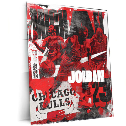 Michael Jordan – Basketball Legend Metal Poster | Chicago Bulls Wall Frame - TURTLEWINGS