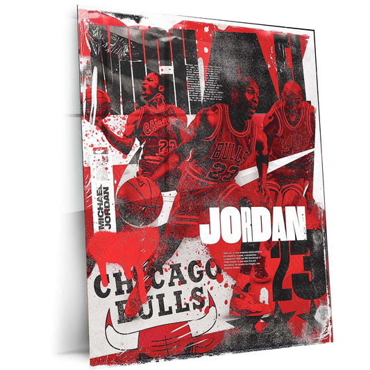 Michael Jordan – Basketball Legend Metal Poster | Chicago Bulls Wall Frame - TURTLEWINGS