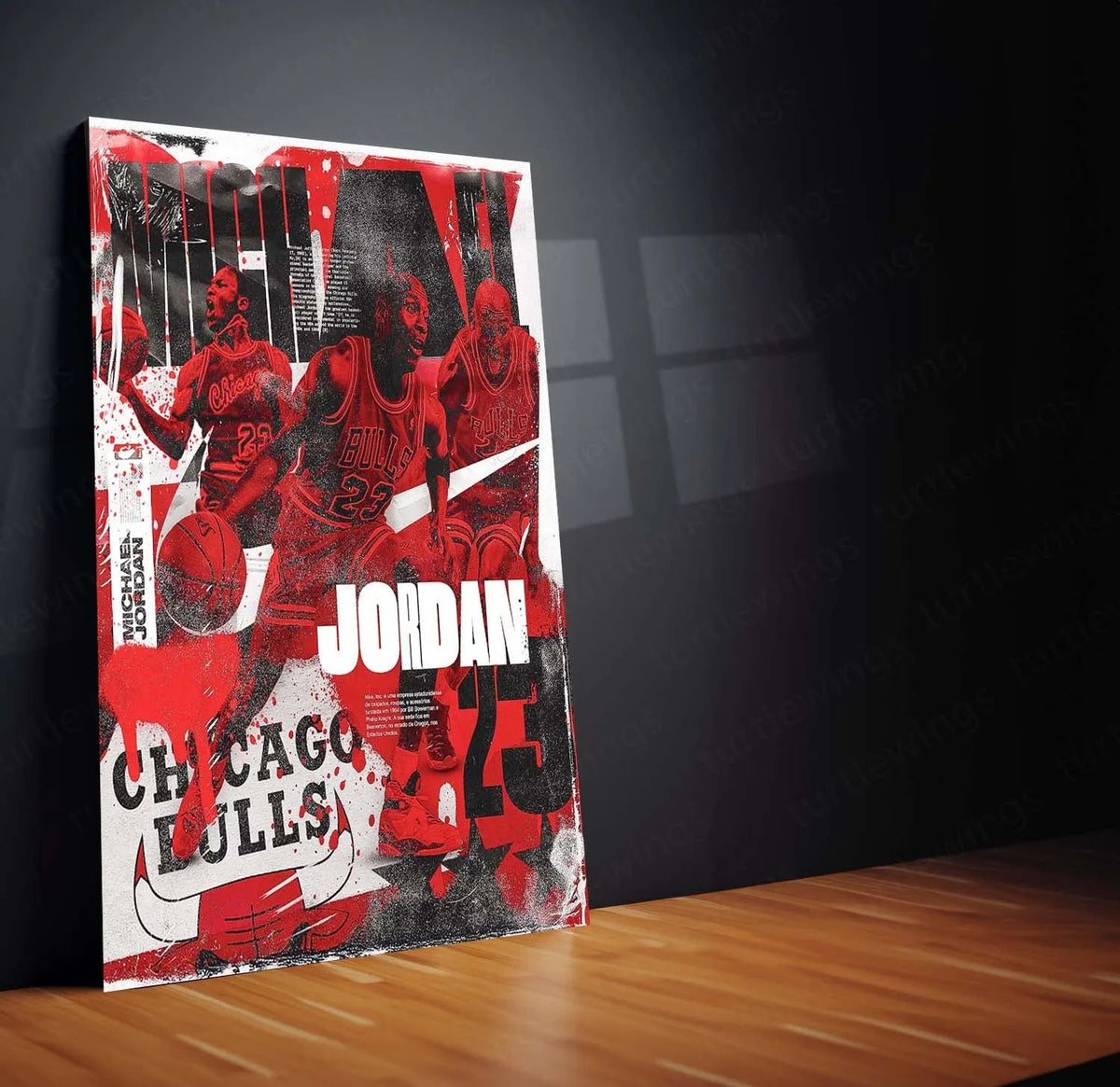 Michael Jordan – Basketball Legend Metal Poster | Chicago Bulls Wall Frame - TURTLEWINGS