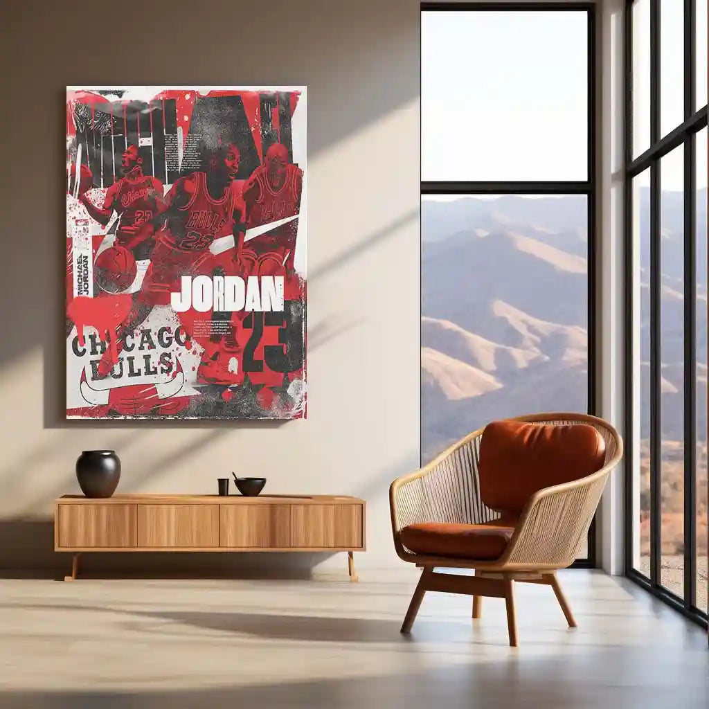 Michael Jordan – Basketball Legend Metal Poster | Chicago Bulls Wall Frame - TURTLEWINGS
