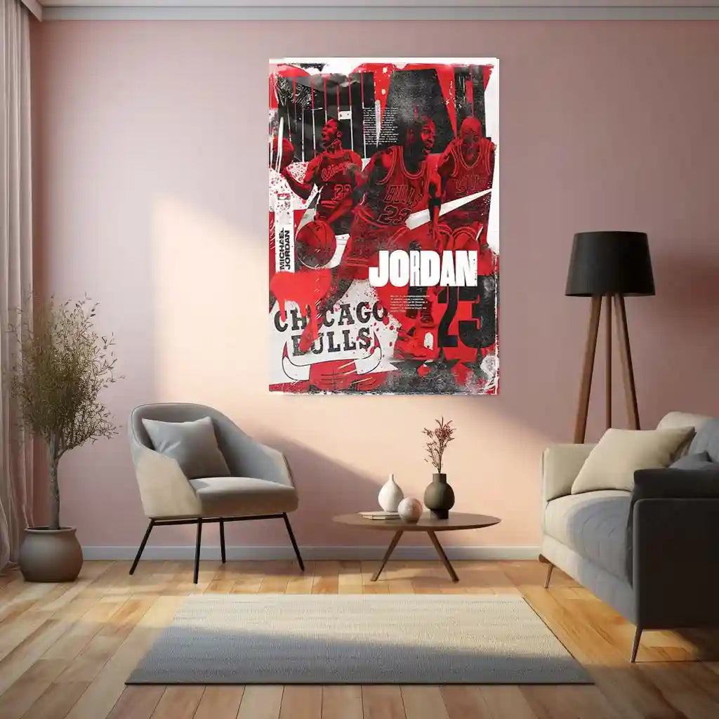 Michael Jordan – Basketball Legend Metal Poster | Chicago Bulls Wall Frame - TURTLEWINGS