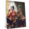 Anime Metal Poster |  Luffy & Zoro Metal Poster | One Piece Duo Wall Art | Pirate Brotherhood Decor