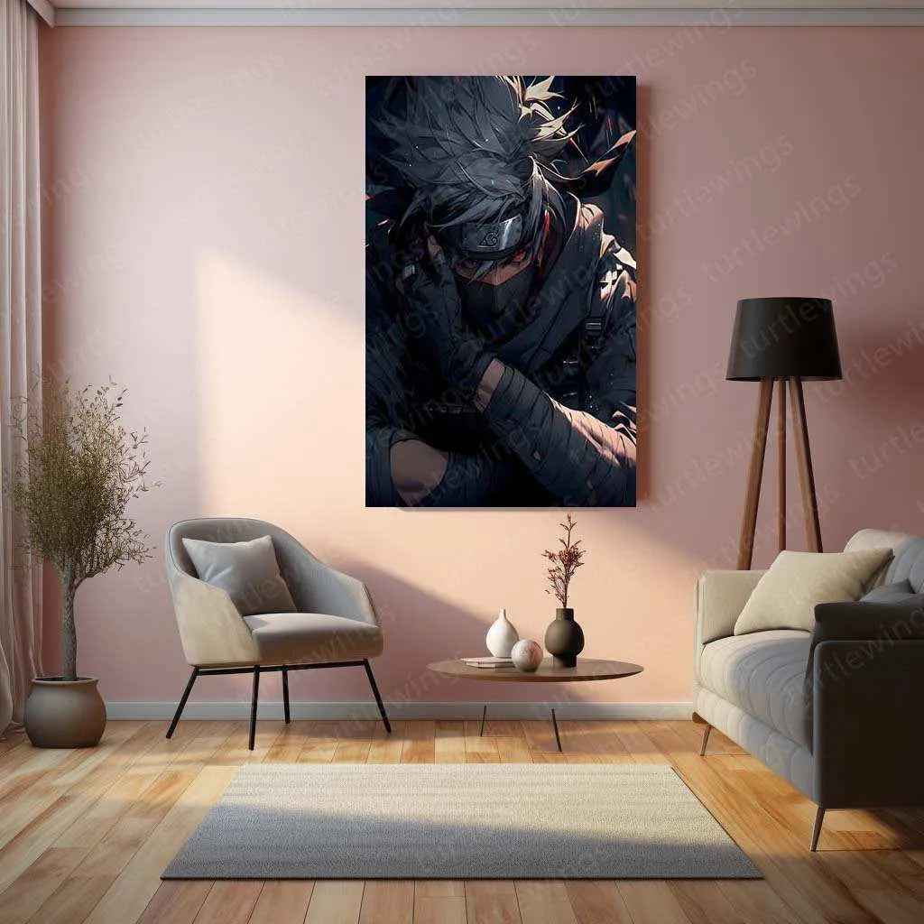 Kakashi Hatake – Naruto Metal Poster - TURTLEWINGS