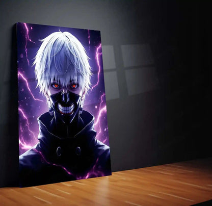 Anime Metal Poster | Tokyo Ghoul – Ken Kaneki Shadow Metal Poster | Dark Anime Wall Frame 01 - TURTLEWINGS