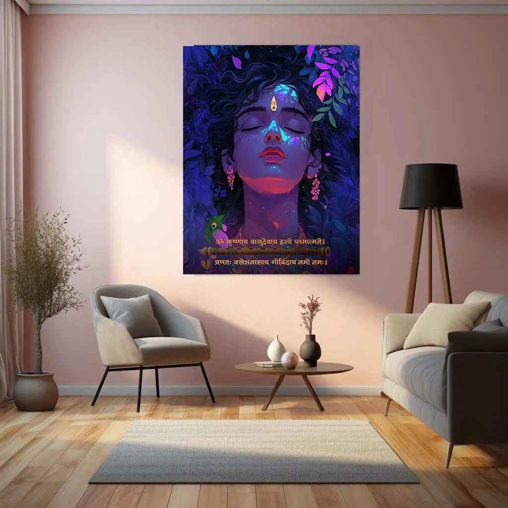 Krishna Metal Poster - TURTLEWINGS