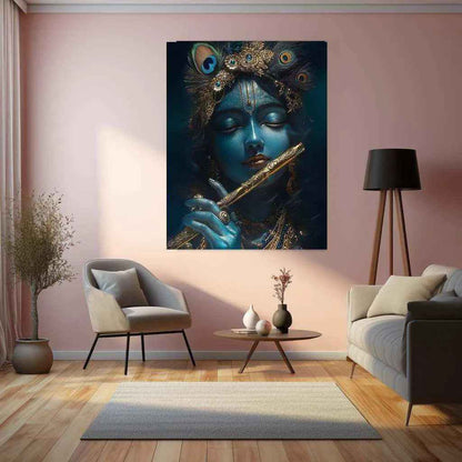 Krishna Art Metal Poster 2 - TURTLEWINGS