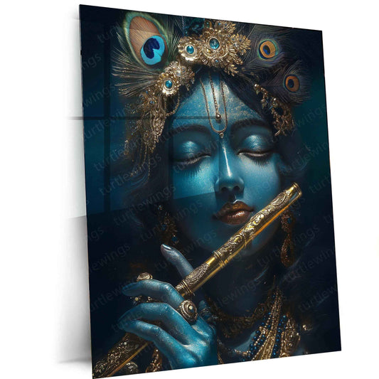 Krishna Art Metal Poster 2 - TURTLEWINGS