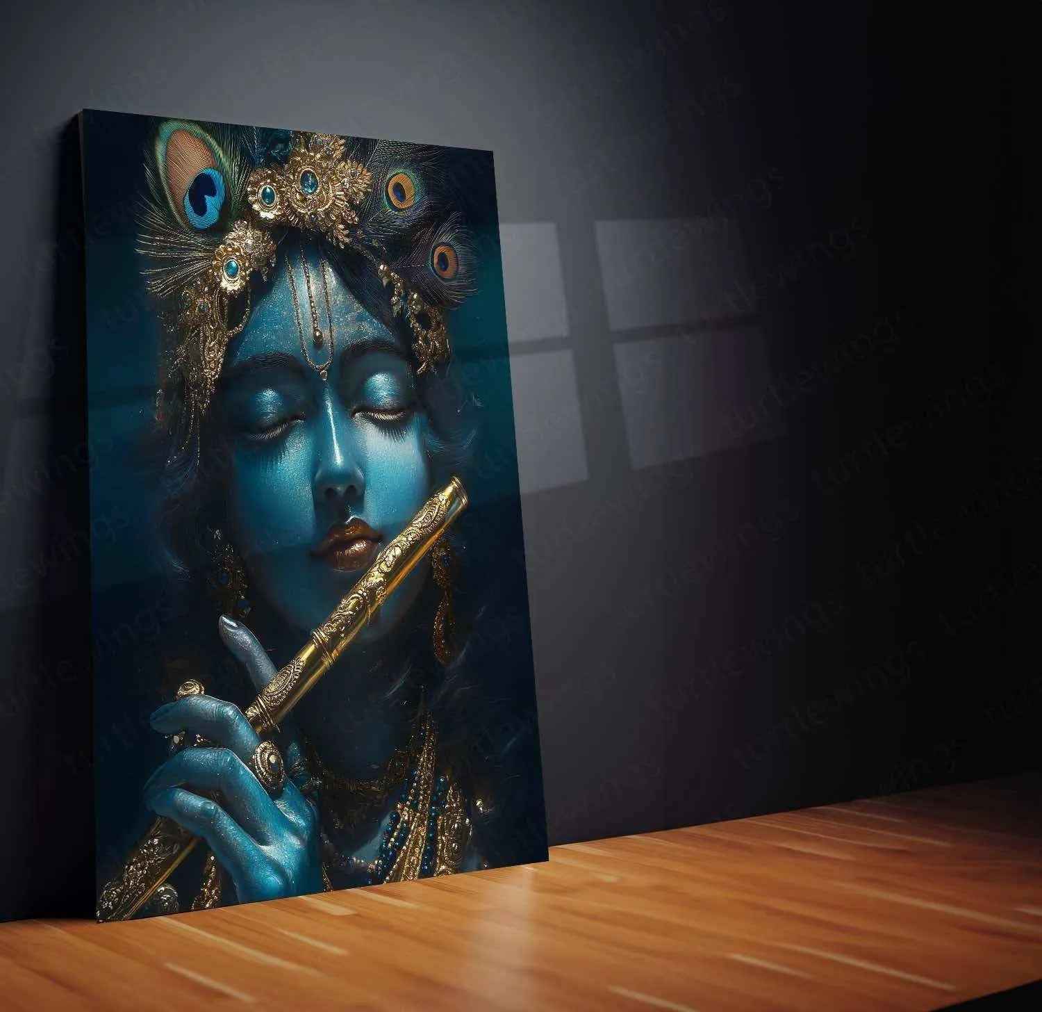 Krishna Art Metal Poster 2 - TURTLEWINGS