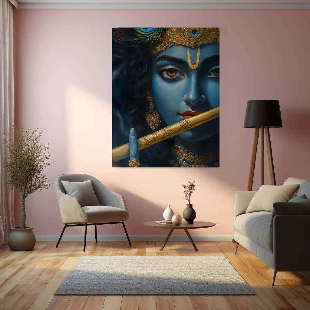 Krishna Art Metal Poster 3 - TURTLEWINGS