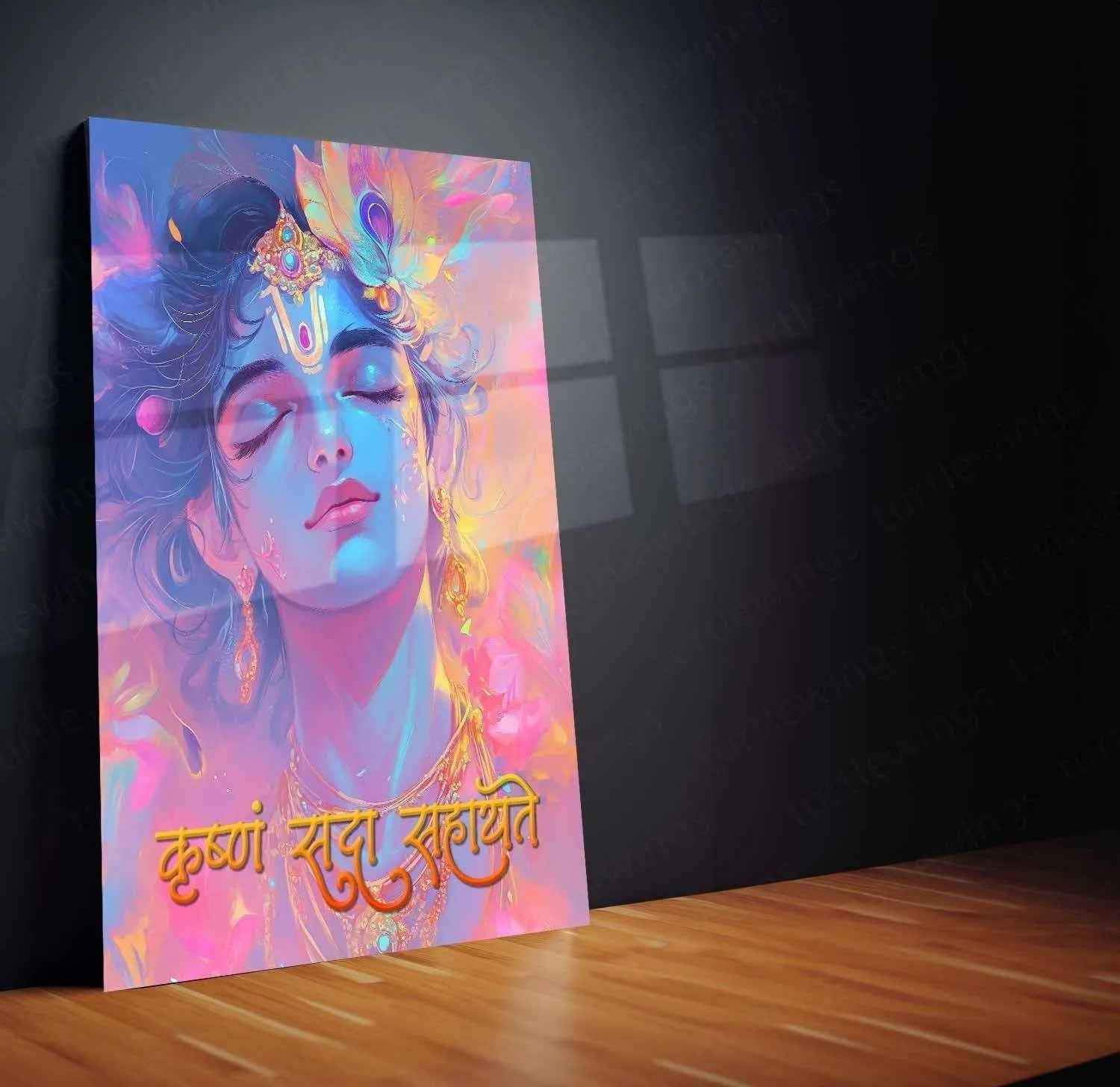 Krishna Art Metal Poster - TURTLEWINGS