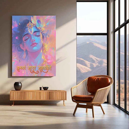 Krishna Art Metal Poster - TURTLEWINGS