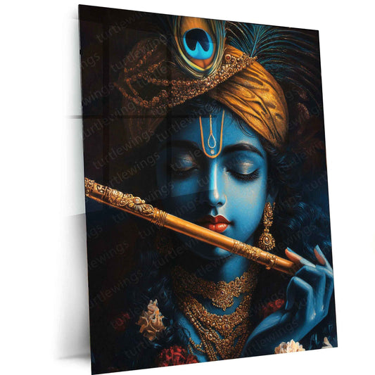 Krishna Art Metal Poster - TURTLEWINGS