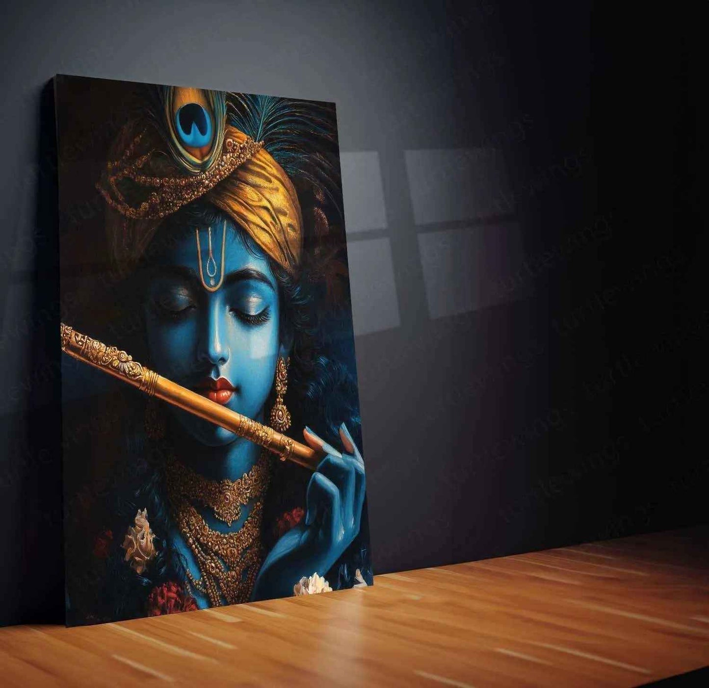 Krishna Art Metal Poster - TURTLEWINGS