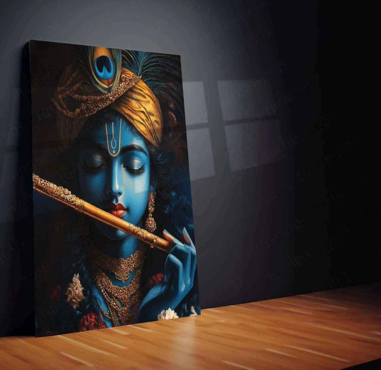 Krishna Art Metal Poster - TURTLEWINGS