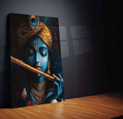 Krishna Art Metal Poster - TURTLEWINGS